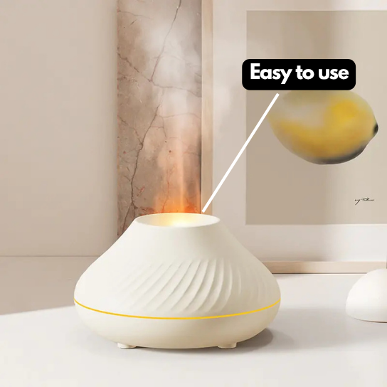 AromaGlow Diffuser with Flame-Effect for Relaxation & Better Sleep