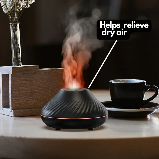 AromaGlow Diffuser with Flame-Effect for Relaxation & Better Sleep