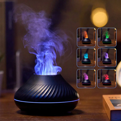 AromaGlow Diffuser with Flame-Effect for Relaxation & Better Sleep